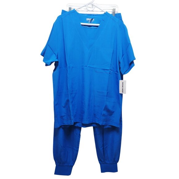 Empire Trend Unisex Medical Scrubs Set Size L Blue - Picture 1 of 8